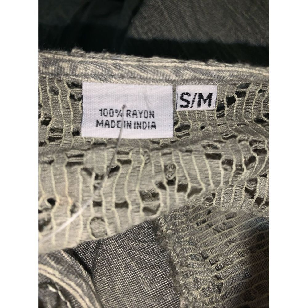 NWT VENUS IMPORTS EMBROIDERED‎ SAGE GREEN RAYON DRESS S/M - Picture 9 of 10